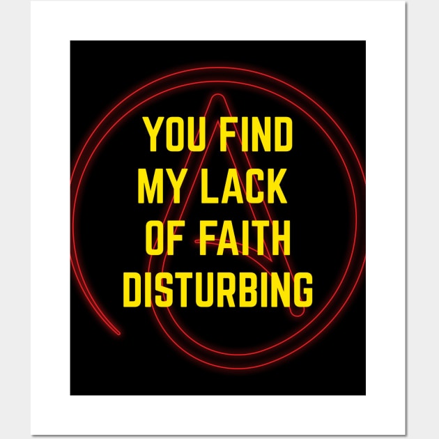 Atheism print Atheist SCI FI MASHUP - Anti Religion Humor Wall Art by Vector Deluxe